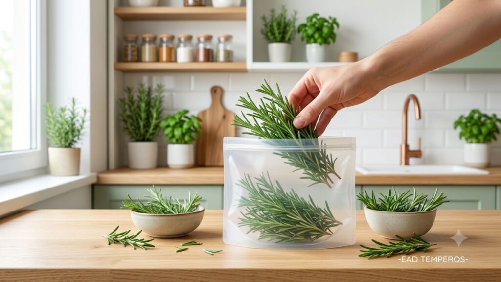 Como congelar alecrim fresco para manter o aroma por mais tempo